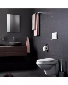 APS8967 Haceka Edge Toilet Roll Holder without Cover Chrome Chrome