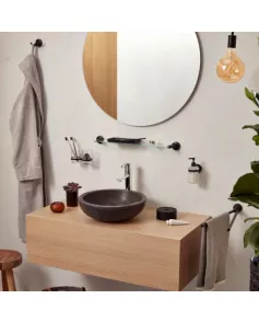 APS9007 Haceka Aspen Hook Double black Matt Black