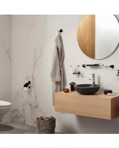 APS9009 Haceka Aspen Shelf black 58cm Matt Black