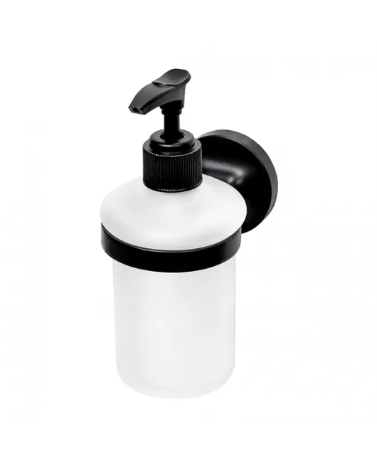 APS9010 Haceka Aspen Soap Dispenser Glass black Matt Black
