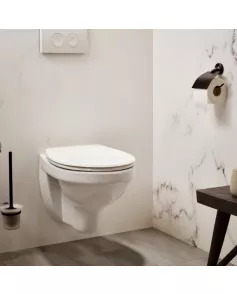 APS9012 Haceka Aspen Toilet Roll Holder with Cover black Matt Black