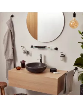 APS9014 Haceka Aspen Towel Rail Double Swing black 43cm Matt Black