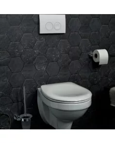 APS9016 Haceka Gio Toilet Roll Holder Chrome Chrome