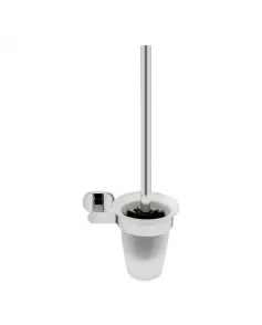 APS9017 Haceka Gio Toilet Brush Set Glass Chrome Chrome