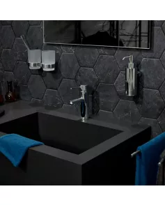 APS9021 Haceka Gio Cup Holder Double Glass Chrome Chrome