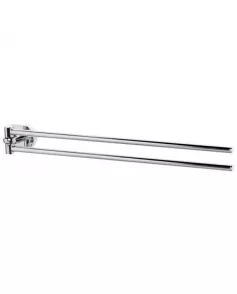 APS9022 Haceka Gio Towel Rail Double Swing Chrome 38cm Chrome