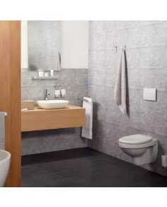 APS9034 Haceka Aline Guest Towel Rail Brushed Aluminum 25cm Brushed Aluminium