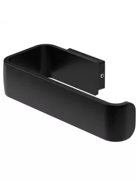 APS9036 Haceka Aline Toilet Roll Holder Black Aluminum Black