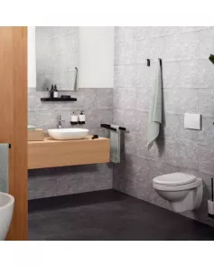 APS9038 Haceka Aline Hook Single Black Aluminum Black