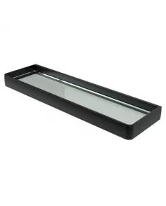 APS9046 Haceka Aline Shelf Glass Black Aluminum 60cm Black
