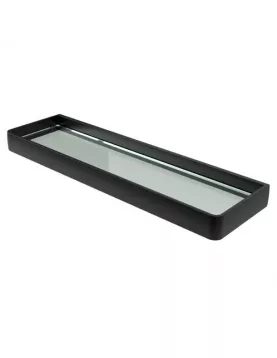APS9046 Haceka Aline Shelf Glass Black Aluminum 60cm Black